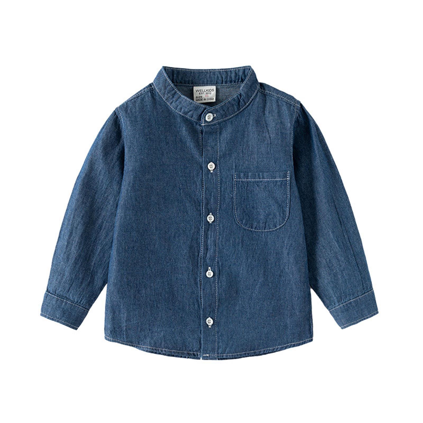 Boys Girls Denim Shirt ,Toddler Baby Fashion Button Down Shirt ,Long Sleeve Lightweight Shirt Tops Blouse 18 Months-24 Months